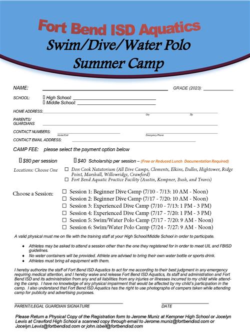 Image of Camp Information Page 1